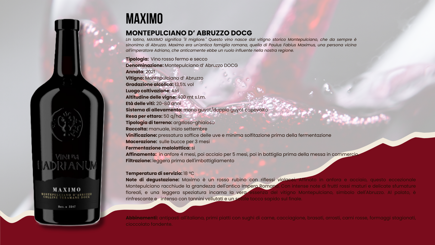 Maximo Montepulciano D'Abruzzo DOCG Colline Teramane