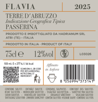 Flavia Passerina Terre d' Abruzzo IGT 2025