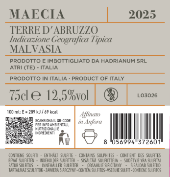 Maecia Malvasia Terre d' Abruzzo IGT 2025