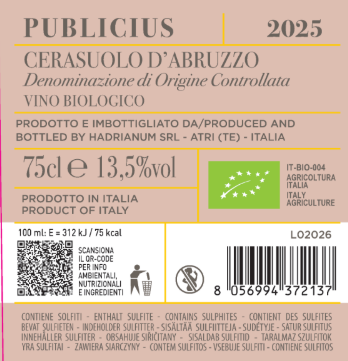 Publicius Cerasuolo d' Abruzzo DOC 2025