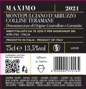 Maximo Montepulciano D'Abruzzo DOCG Colline Teramane