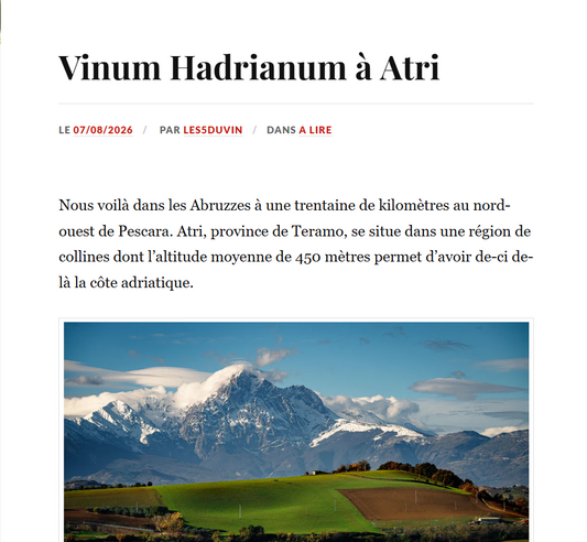 Review Vinum Hadrianum wines by  Les 5 du Vin Budd-Franjus-Lalau-Deyrieux-Vanhellemont
