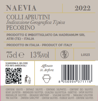 NAEVIA 2022 PECORINO COLLI APRUTINI IGT