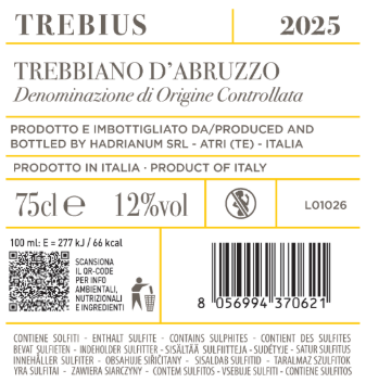 Trebius Trebbiano d' Abruzzo DOC 2025